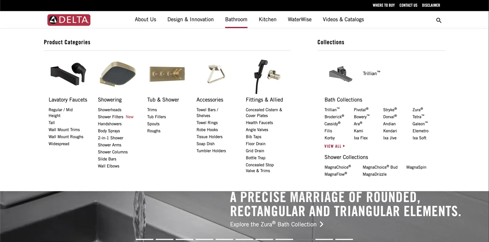 Screenshot of Delta Faucet India